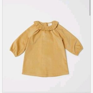H&M baby exclusive corduroy ruffled collared dress